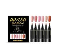 Ilumos Stylos d'art d'ongle ensemble imperméable à séchage rapide de pigment élevé multicolore(6pc A)