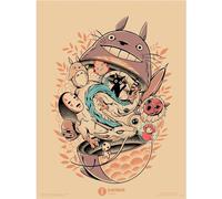 Ilustrata - Imprimé MY NEIGHBOUR MATRYOSHKA (40 cm x 30 cm) (Pêche/Violet/Bleu)