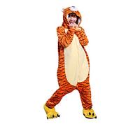 ILWHE Vêtements pour Animaux Combinaison Pantalons Pyjama Cosplay Costume Noël Halloween Pyjama Unisexe Adulte Adolescent (XL, Tigre)
