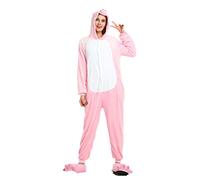 ILWHE Vêtements pour Animaux Combinaison Pantalons Pyjama Cosplay Costume Noël Halloween Pyjama Unisexe Adulte Adolescent (M, Cochon)