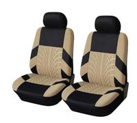 ILWIYRHNL Housse de Siège Auto pour KIA Rio Sportage Forte Soul Cerato Optima VQ, Couvre Siège Voiture Avant Motif Empreinte de Pneu, Protection Respirante et Lavable (2 Pièces),C