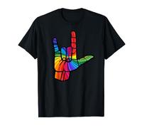 ILY I Love You Hippie Pride pour les Sourds T-Shirt