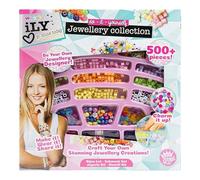 ILY Kit de fabrication de bijoux pour filles avec plus de 500 perles, fils d'amitié, clips de boucles d'oreilles et plus encore - Kit créatif pour colliers, bracelets et boucles d'oreilles pour fêtes