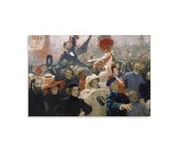 Ilya Repin-Celebration of The New Russian Constitution (1905) Impression sur toile Décoration murale Décoration d'intérieur