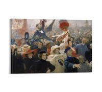 Ilya Repin-Celebration of The New Russian Constitution (1905) Impression sur toile Décoration murale Décoration moderne Dec