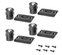 Ilyapa Lot de 4 loqueteaux à billes pour porte de placard - Noir