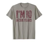 I'm 10 in Dog Years Funny 70th Birthday Gift Men Gag T-Shirt