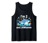 I'm 2 and Jawsome Shark 2 Years Old Birthday Débardeur