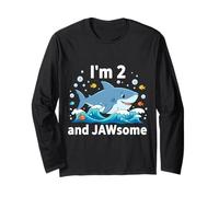I'm 2 and Jawsome Shark 2 Years Old Birthday Manche Longue