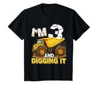 I'm 3 and Digging It 3e Birthday Boy Construction Excavator T-Shirt