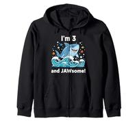 I'm 3 and Jawsome Shark 3e Anniversaire pour Enfants Sweat à Capuche