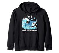 I'm 5 and Jawsome Shark 5th Birthday for Kids Sweat à Capuche