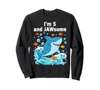 I'm 5 and Jawsome Shark 5th Birthday for Kids Sweatshirt