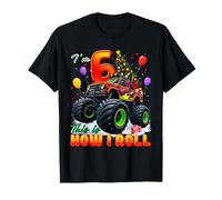 I'm 6 6th Birthday Boy Monster Truck 6 Years Old Christmas T-Shirt