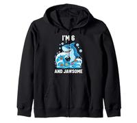 I'm 6 and Jawsome Shark 6th Birthday Sweat à Capuche