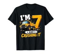 I'm 7 and Digging It Construction Bulldozer 7th Birthday Boy T-Shirt