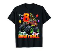 I'm 8 8th Birthday Boy Monster Truck 8 Years Old Christmas T-Shirt