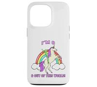 I'm 8 & Out of This World Alien Unicorn Party Coque pour iPhone 13 Pro