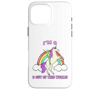 I'm 8 & Out of This World Alien Unicorn Party Coque pour iPhone 16 Pro Max