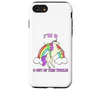 I'm 8 & Out of This World Alien Unicorn Party Coque pour iPhone SE (2020) / 7/8