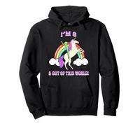 I'm 8 & Out of This World Alien Unicorn Party Sweat à Capuche