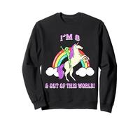 I'm 8 & Out of This World Alien Unicorn Party Sweatshirt