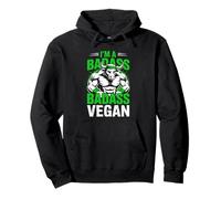 I'm A Badass Vegetarian Haltérophile Vegan Bodybuilder Sweat à Capuche