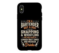 I'm A Bartender Not A Dog... Funny Bartender Cool Bartender Coque pour iPhone X/XS