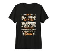I'm A Bartender Not A Dog... Funny Bartender Cool Bartender T-Shirt Haut de Gamme