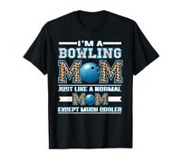 I'm A Bowling Mom Funny Cool Mom Leopard Print Mothers Day T-Shirt