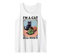 I'm A Cat Deal With It Canapé Chaton Plantes Amoureux des chats Débardeur