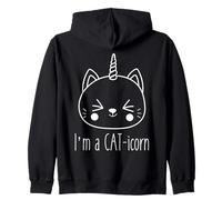 I'm a Cat-Icorn Adorable Chat Licorne Kawaii Sweat à Capuche