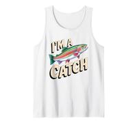 I'm A Catch Rainbow Trout Fisher Fisher Funny Fishing Débardeur