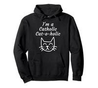 I'm A Catholic Cat-o-Holic Jeu de Mots chrétiens Amusants Art félin Sweat à Capuche