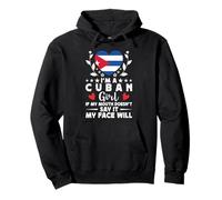 I'm a Cuban Girl Cuban Face Cuba Flag Sweat à Capuche