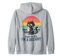 I'm A Delight Grumpy Coffee Morning Caffeine Lover Cat Sweat à Capuche