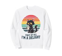 I'm A Delight Grumpy Coffee Morning Caffeine Lover Cat Sweatshirt