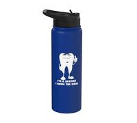 I'm A Dentist I Know The Drill Citation drôle de jeu de mots dentaire Stainless Steel Insulated Water Bottle