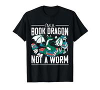 I'm A Dragon Not A Worm Lecteur de Livre Amusant T-Shirt Graphique avec Valeur