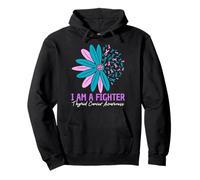 I'm A Fighter Ruban de Sensibilisation au Cancer de la thyroïde Sweat à Capuche