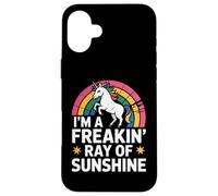 Im A Freakin Ray Of Sunshine Awesome Unicorn Tees and More Coque pour iPhone 16 Plus