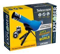 Lisciani - I’m A Genius - Télescope pour Enfants dès 7 Ans - Kit Astronomie avec Trépied et 3 Objectifs Zoom 20x 30x 40x - Observation du Ciel, Lune et Étoiles - Activité Scientifique et Découverte