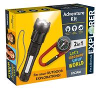 Lisciani - Im a Genius - Kit Explorateur pour Enfants des 7 Ans - Lampe Torche LED et Boussole 2 en 1 - Kit Exploration Nature et Orientation - Aventures Exterieur Observation Nature Enfant