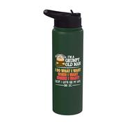 I'm A Grumpy Old Man I Do What I Want When I Want Funny Stainless Steel Insulated Water Bottle
