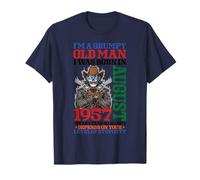 I'm A Grumpy Old Man I Was Born in August 1957 69 Years Old Man T-Shirt