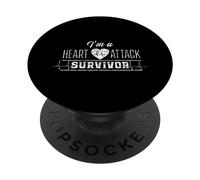 I'm a Heart Crack Survivor Infarct Survived Hearts Surgery PopSockets PopGrip Adhésif