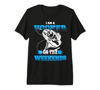 I'm A Hooker on The Weekend Funny Fishing Fisherman T-Shirt Haut de Gamme