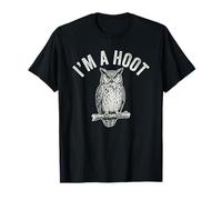 I'm A Hoot Funny Owl Vintage Holding Mouse Humour T-Shirt
