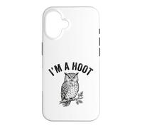 I'm a Hoot Funny Owl with Mouse Huoting Bird Pun Coque pour iPhone 16