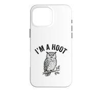 I'm a Hoot Funny Owl with Mouse Huoting Bird Pun Coque pour iPhone 16 Pro Max